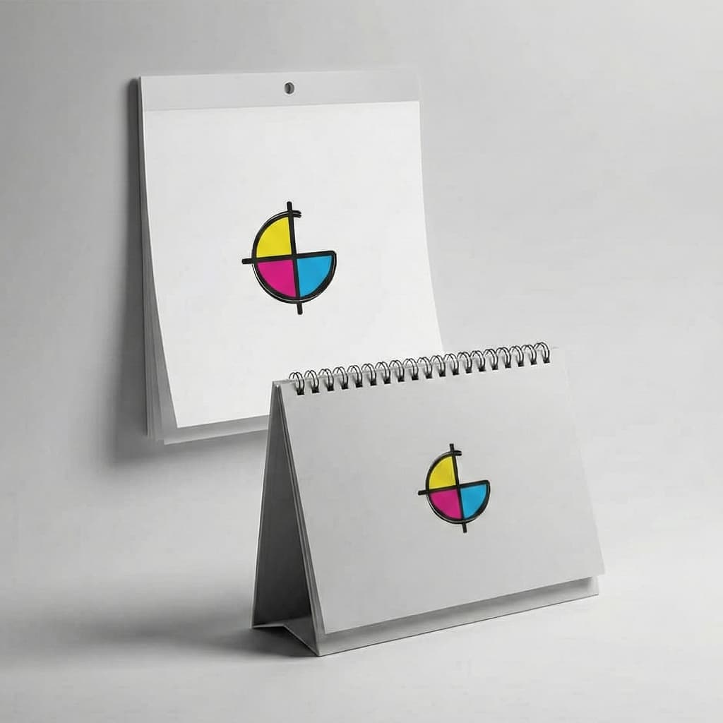 Calendários corporativos personalizados de mesa e parede